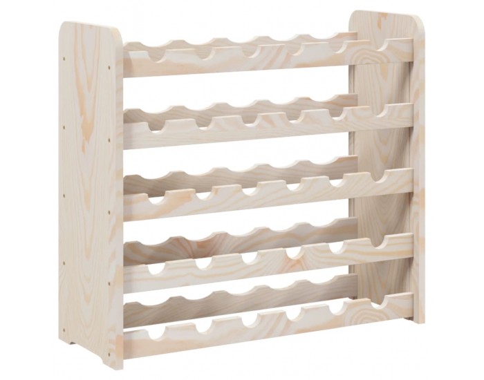 Sonata H Поставка за вино 67,5x25x60 см масивна чамова дървесина