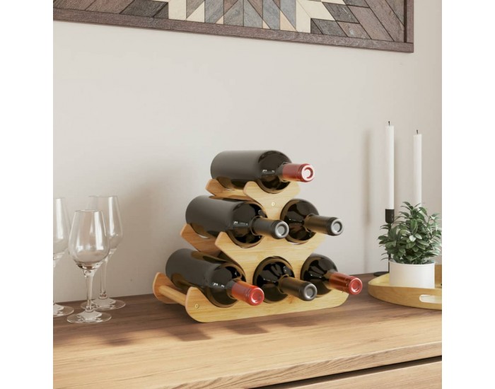 Sonata H Поставка за вино за 6 бутилки 35x18x25,5 см бамбук