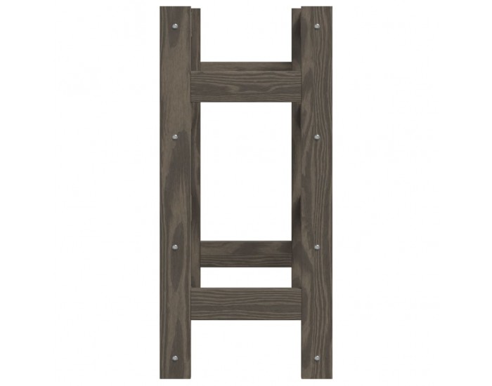 Sonata H Стойка за вино за 16 бутилки, сива, бор масив