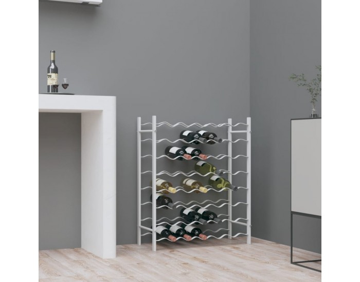 Sonata H Стойка за вино за 48 бутилки, бяла, метал