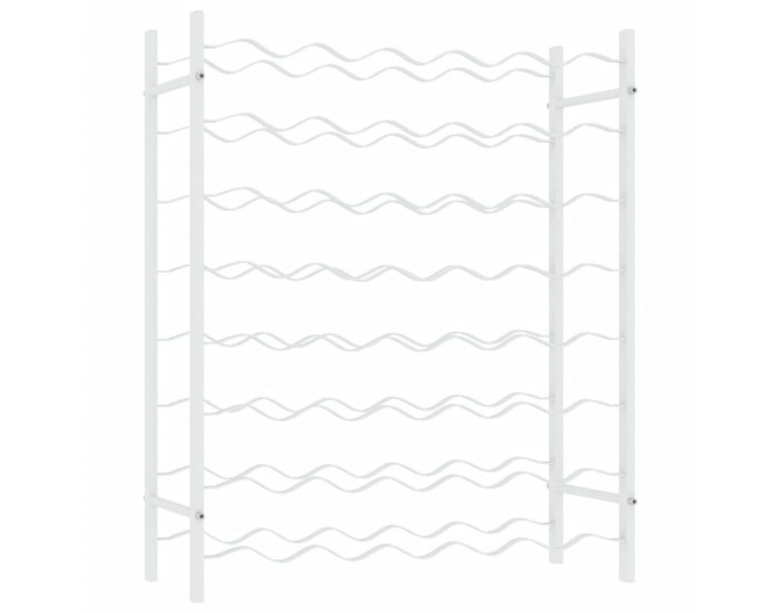 Sonata H Стойка за вино за 48 бутилки, бяла, метал