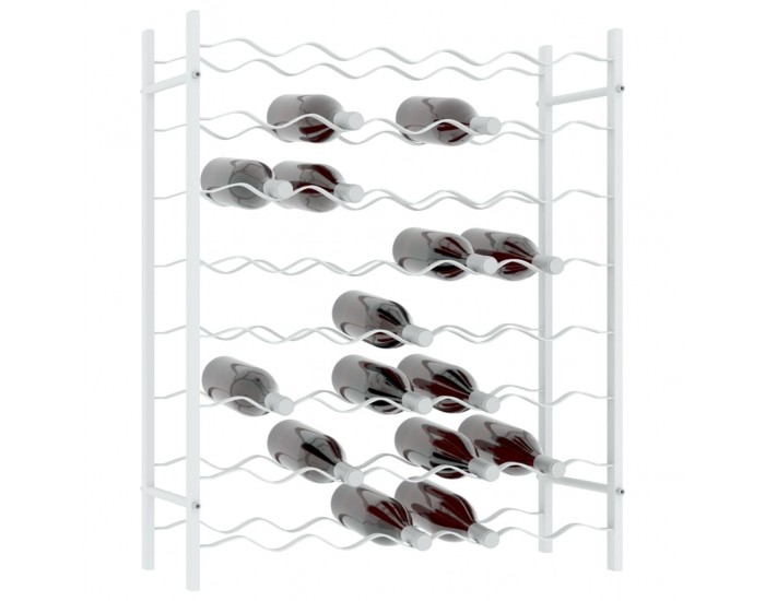 Sonata H Стойка за вино за 48 бутилки, бяла, метал