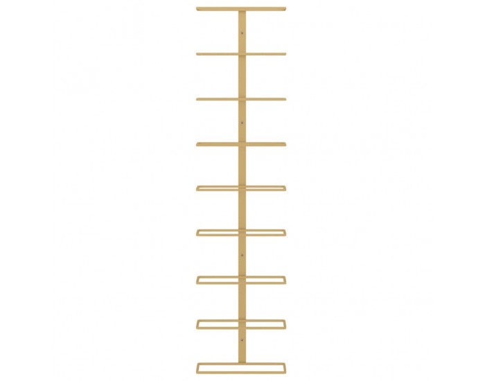 Sonata H Стойка за вино за 9 бутилки, стенен монтаж, златиста, желязо