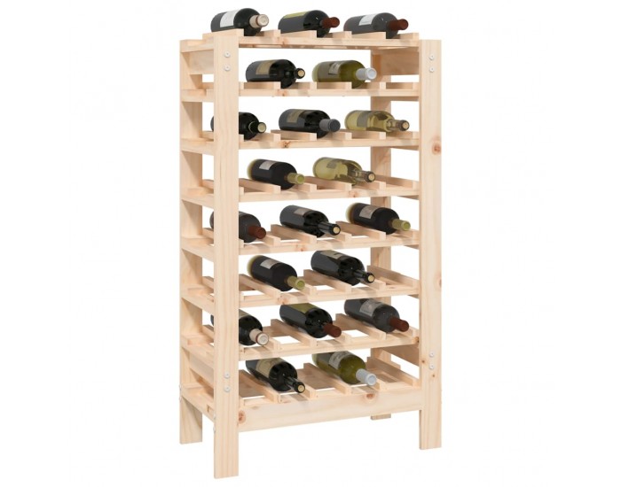 Sonata H Поставка за вино 61,5x30x107,5 см масивна чамова дървесина