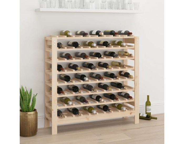 Sonata H Поставка за вино 109,5x30x107,5 см масивна чамова дървесина