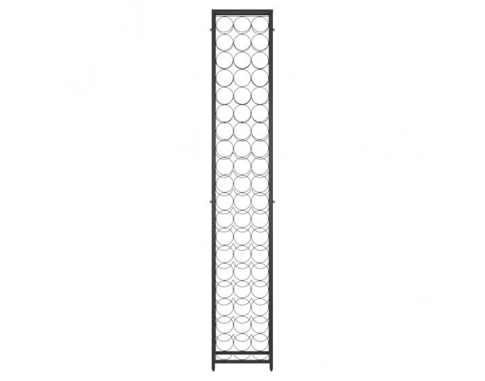 Sonata H Поставка за вино за 57 бутилки черна 34x18x200 см ковано желязо