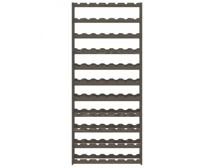 Sonata H Стойка за вино за 77 бутилки, сива, бор масив