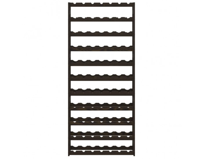 Sonata H Поставка за вино за 77 бутилки, черна, бор масив