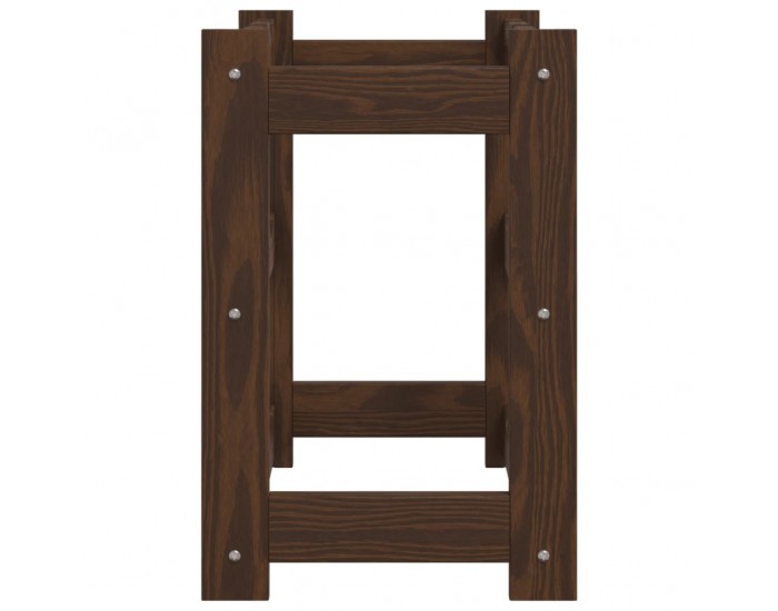 Sonata H Стойка за вино за 12 бутилки, кафява, бор масив