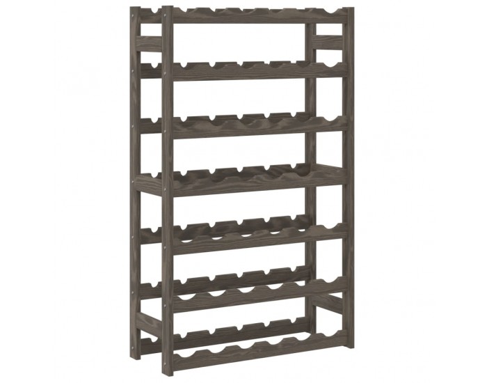 Sonata H Стойка за вино за 42 бутилки, сива, бор масив