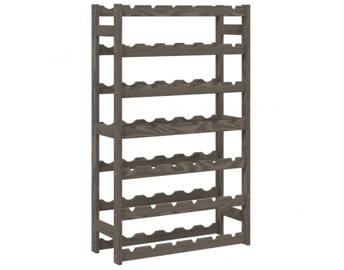 Sonata H Стойка за вино за 42 бутилки, сива, бор масив
