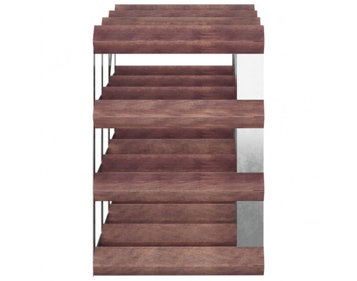 Sonata H Стойка за вино за 12 бутилки, кафява, бор масив