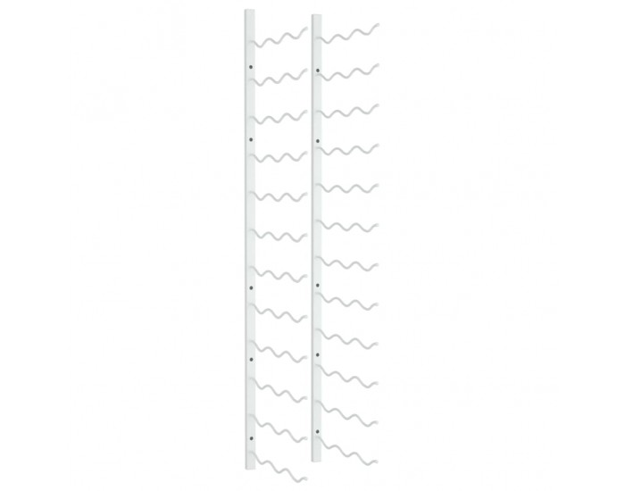 Sonata H Стойка за вино за 36 бутилки, стенен монтаж, бяла, желязо