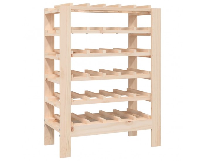 Sonata H Поставка за вино 61,5x30x82 см масивна чамова дървесина