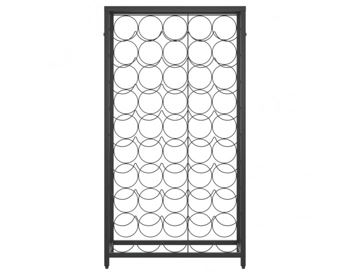 Sonata H Поставка за вино за 45 бутилки черна 54x18x100 см ковано желязо