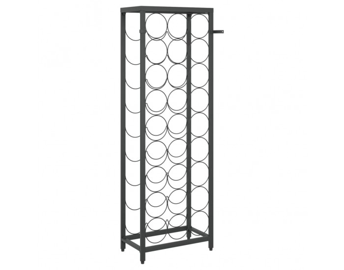 Sonata H Поставка за вино за 27 бутилки черна 34x18x100 см ковано желязо