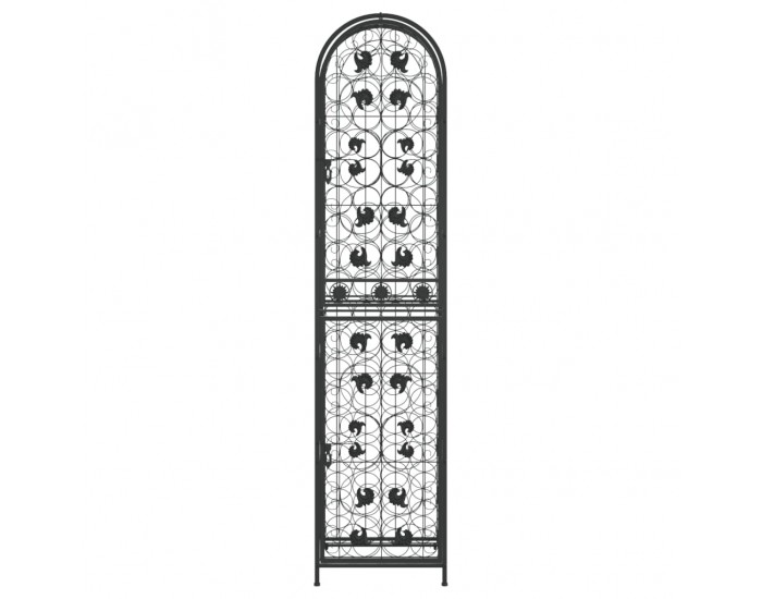 Sonata H Поставка за вино за 73 бутилки черна 45x36x200 см ковано желязо