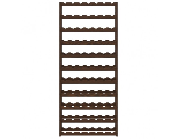 Sonata H Стойка за вино за 77 бутилки, кафява, бор масив