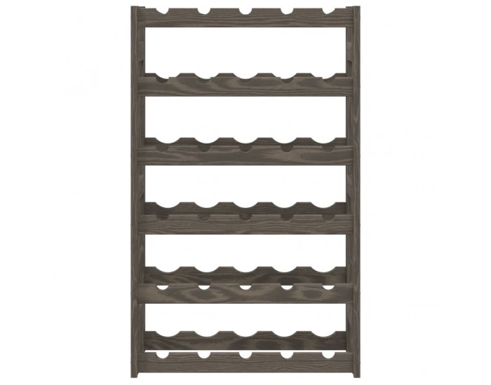 Sonata H Стойка за вино за 30 бутилки, сива, бор масив