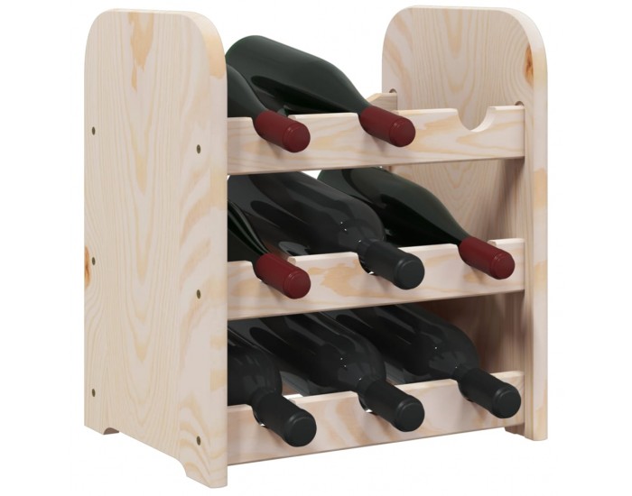 Sonata H Поставка за вино 33x25x37 см масивна чамова дървесина