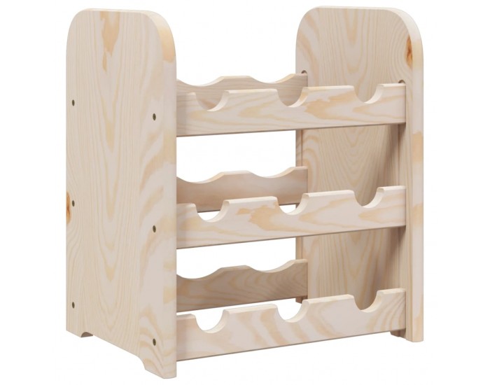 Sonata H Поставка за вино 33x25x37 см масивна чамова дървесина