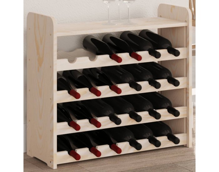 Sonata H Поставка за вино с горна дъска 67,5x25x60 см масивен бор