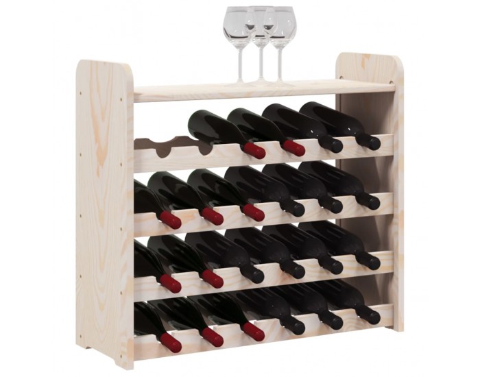 Sonata H Поставка за вино с горна дъска 67,5x25x60 см масивен бор