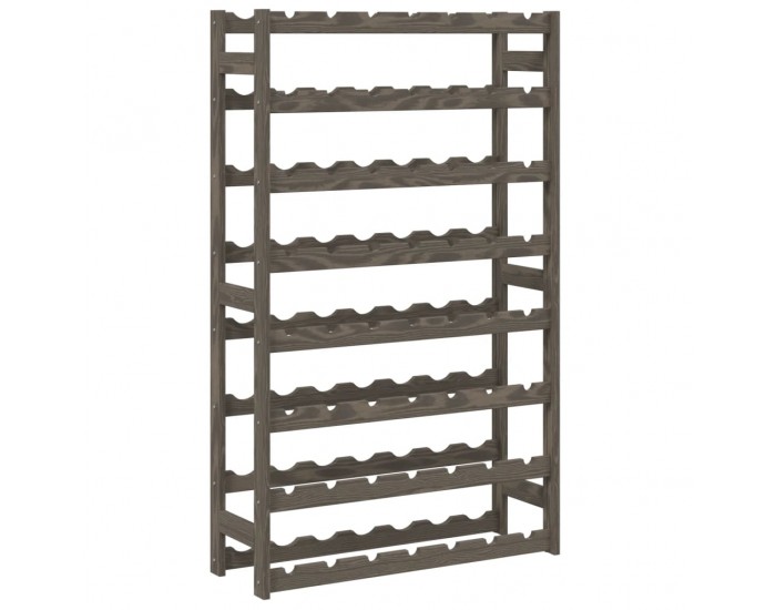 Sonata H Стойка за вино за 56 бутилки, сива, бор масив