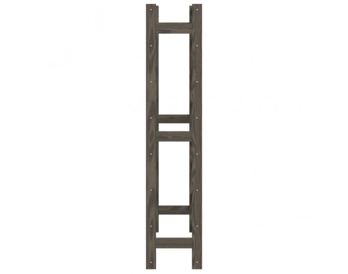 Sonata H Стойка за вино за 56 бутилки, сива, бор масив