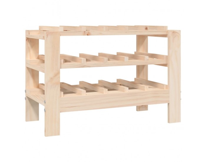 Sonata H Поставка за вино 61,5x30x42 см масивна чамова дървесина