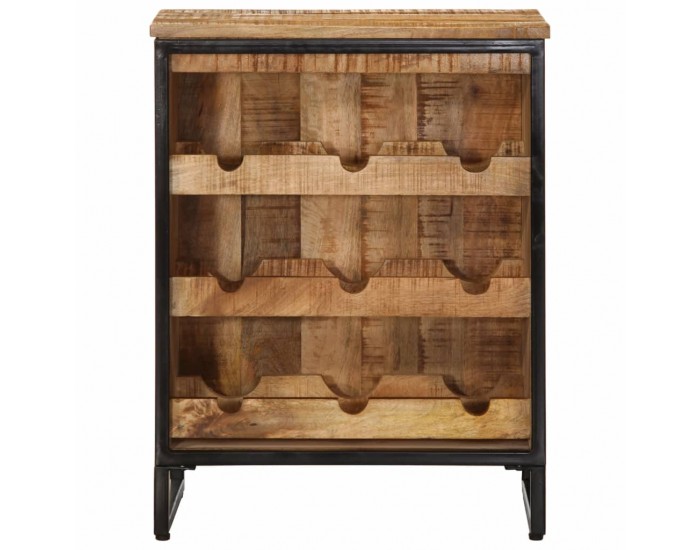 Sonata H Стойка за вино за 9 бутилки, 55x33x70 см, масивно мангово дърво