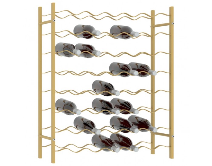 Sonata H Стойка за вино за 48 бутилки, златиста, метална