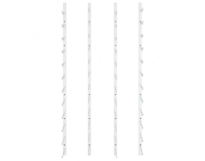 Sonata H Стойки за вино за 24 бутилки, стенен монтаж, 2 бр, бели, желязо