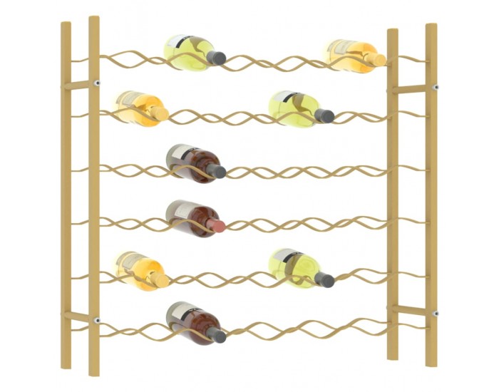 Sonata H Стойка за вино за 36 бутилки, златиста, метална