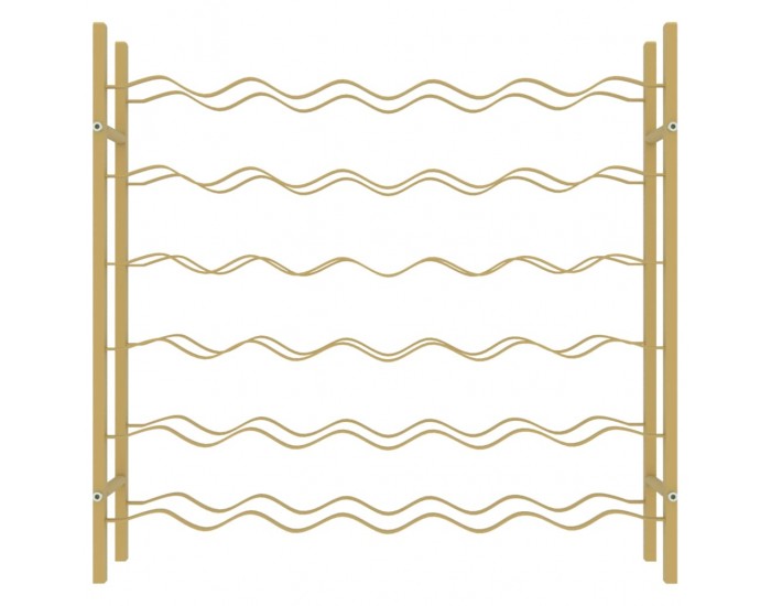 Sonata H Стойка за вино за 36 бутилки, златиста, метална