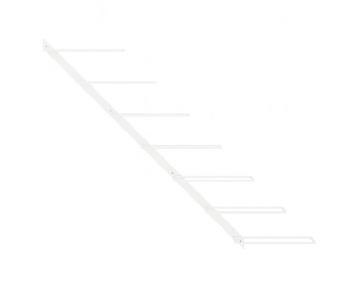 Sonata H Стойка за вино за 7 бутилки, стенен монтаж, бяла, метал