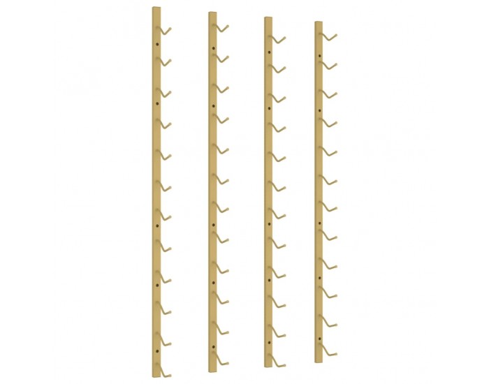 Sonata H Стойки за вино за 12 бутилки стенен монтаж 2 бр златисти желязо