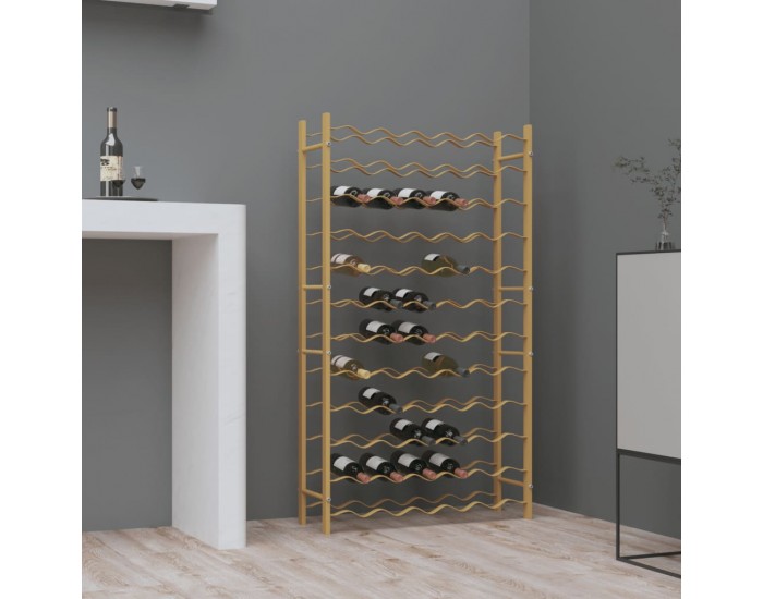 Sonata H Стойка за вино за 72 бутилки, златиста, метална