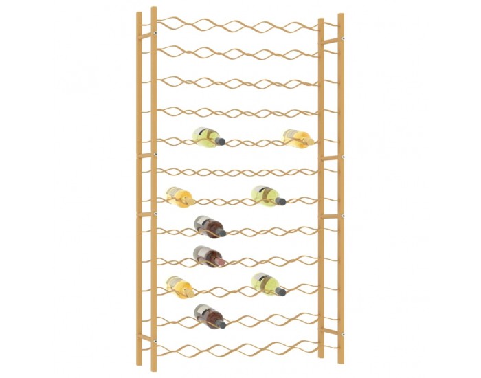 Sonata H Стойка за вино за 72 бутилки, златиста, метална