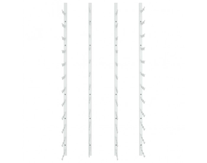 Sonata H Стойки за вино за 36 бутилки, стенен монтаж, 2 бр, бели, желязо