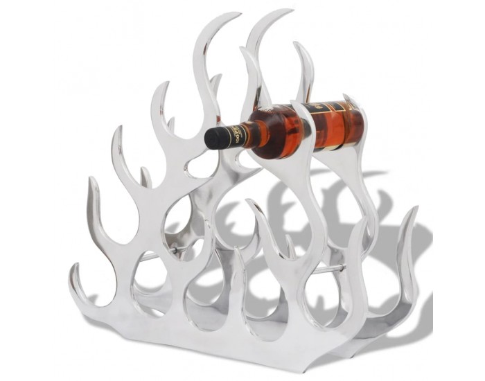 Sonata H Алуминиев стелаж за вино за 11 бутилки, сребрист