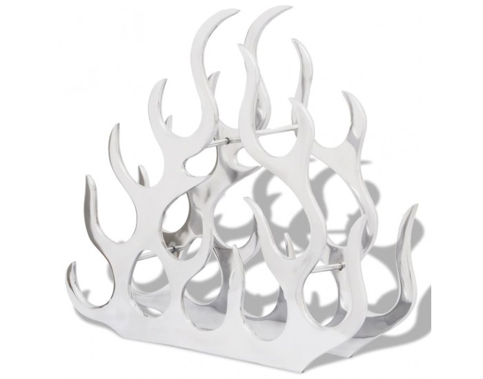 Sonata H Алуминиев стелаж за вино за 11 бутилки, сребрист