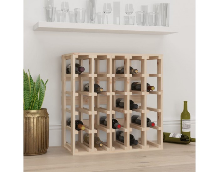 Sonata H Поставка за вино, 58,5x33x60,5 см, масивна борова дървесина