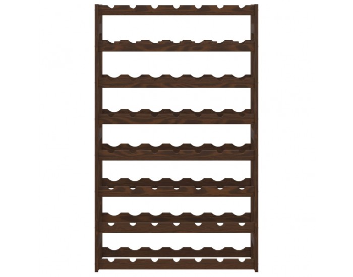Sonata H Стойка за вино за 56 бутилки, кафява, бор масив