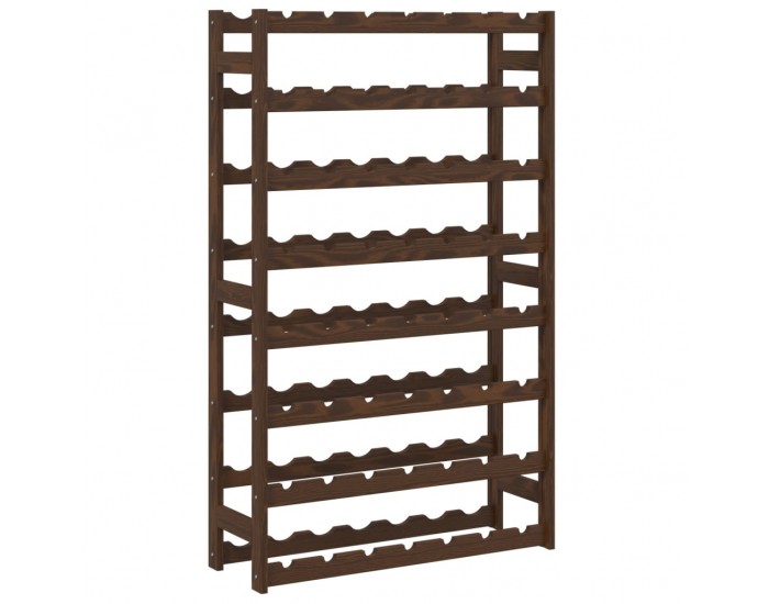 Sonata H Стойка за вино за 56 бутилки, кафява, бор масив