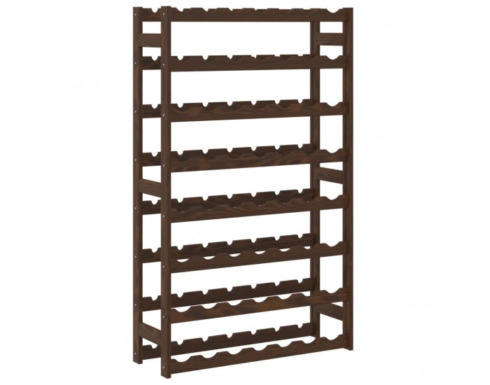 Sonata H Стойка за вино за 56 бутилки, кафява, бор масив