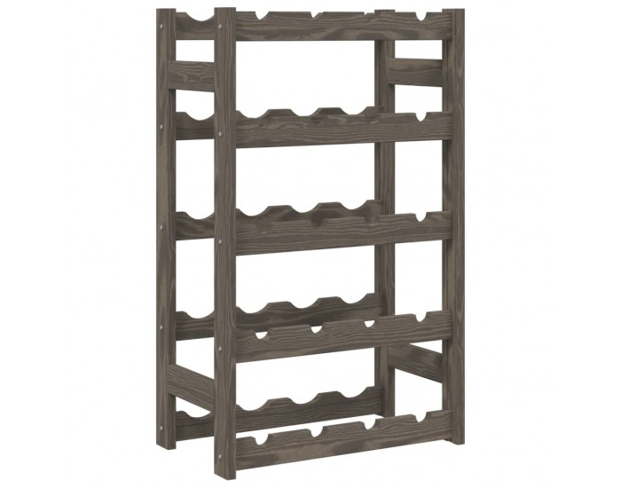 Sonata H Стойка за вино за 20 бутилки, сива, бор масив