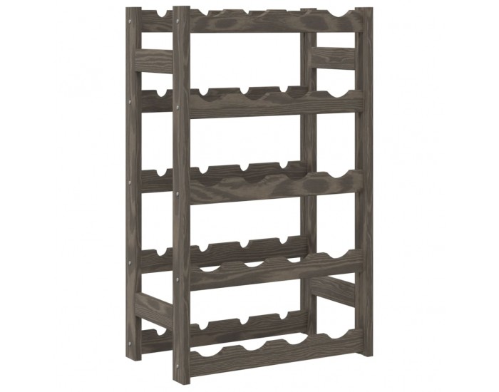 Sonata H Стойка за вино за 20 бутилки, сива, бор масив