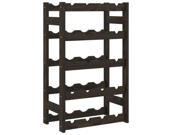 Sonata H Поставка за вино за 20 бутилки, черна, бор масив