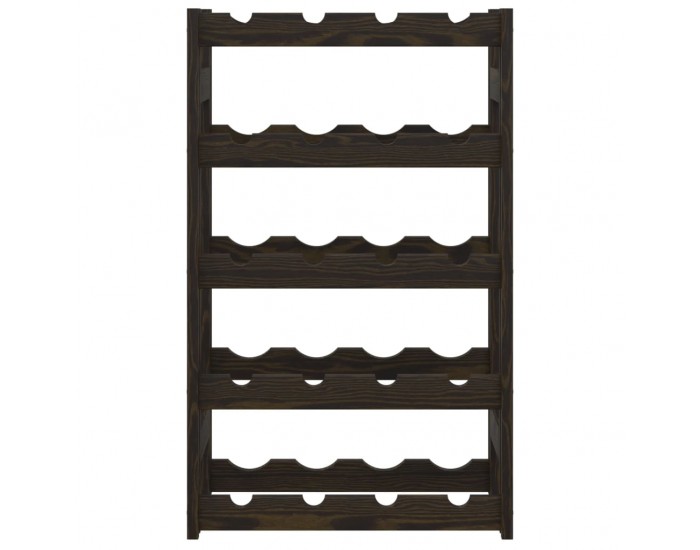 Sonata H Поставка за вино за 20 бутилки, черна, бор масив